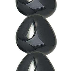  18mm Jet Chunky Triangles Czech Glass Beads Arts, Crafts 