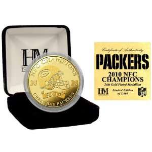  Green Bay Packers 2010 NFC Champions 24kt Gold Coin 