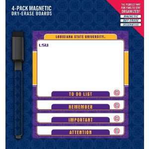   Louisiana State Tigers Magnetic To Do Notes, 4 Pack (8730133) Office