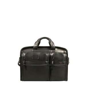   Tumi Large Screen Computer Compact Leather Briefcase