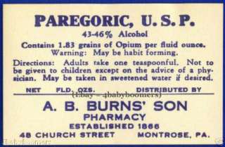 10 OPIUM NARCOTIC PA Pharmacy Drugstore History Antique Medicine 