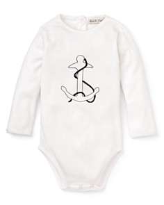 Pearls & Popcorn Infant Boys Anchor Graphic Bodysuit   Sizes 3 6 