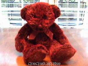 RUSS ROMANOFF RED HEATHER PLUSH TEDDY BEAR #4596 15  