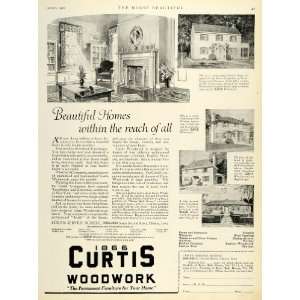 Ad Curtis Woodwork Homes Colonial House Furniture Construction Clinton 