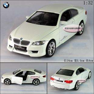 New BMW 335i 132 Alloy Diecast Model Car With Sound and Light White 