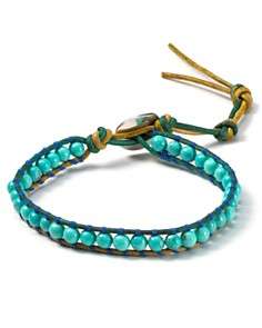 Chan Luu Berol and Turquoise Quartz Single Wrap Bracelet