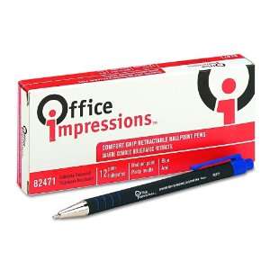  Office Impressions Comfort Grip Retractable Ballpoint Pen 
