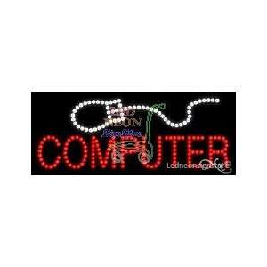 Computer LED Sign 11 inch tall x 27 inch wide x 3.5 inch deep outdoor 