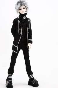 510# Prince Black Suit/Outfit 1/4 MSD BJD Boy Dollfie  