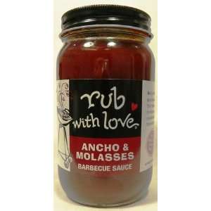 Rub With Love, Ancho Molasses BBQ Sauce, 16 Ounce Jar  