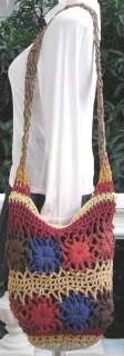 Handmade Crochet KNIT Zipper Sling Shoulder Bag S134  