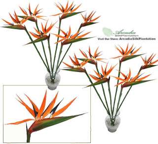 12 Bird of Paradise 36 Silk Flowers Artificial Plants  