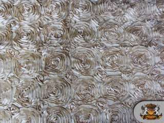 Rosette Satin BEIGE Fabric / 56 wide Sold By the Yard  