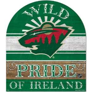 Wincraft St. Patricks Day Minnesota Wild Pride of Ireland Wood Sign 