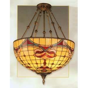  Tiffany Lighting Fixture With Cathedral Shade