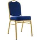 Trademark Poker Deluxe Padded Metal Poker Chair   Blue Upholstery