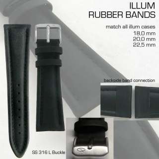 RUBBER WATCH BANDS, 18 mm/20mm/22.5 mm, Top Quality  