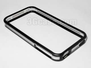 Premium Clear Bumper Case w/ Black Trim for New iPhone 4S  