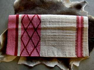 HORSE WOOL WESTERN SHOW TRAIL SADDLE BLANKET PAD PINK CREAM TACK RODEO 