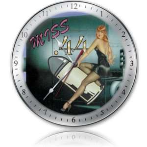  Miss .44 Pinup Girls Clock   Victory Vintage Signs