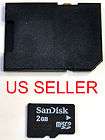 NEW SanDisk 2GB Micro SD Memory Card w/Adapter microSD