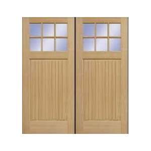 Exterior Door One Panel Six Lite V Groove Pair (Single also available 