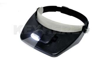 LED Head Light Headlamp With Magnifier Glass Flashlight  