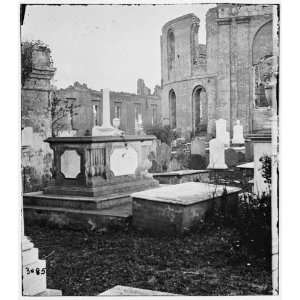   War Reprint Charleston, S.C. Graveyard of the ruined Circular Church