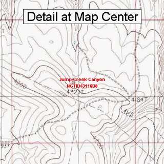  USGS Topographic Quadrangle Map   Jump Creek Canyon, Idaho 