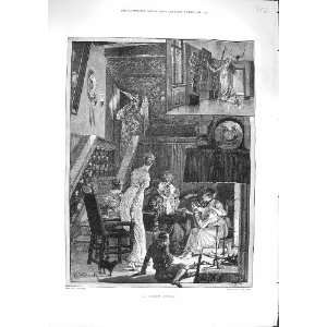  1881 Ghost Story House Knight Armour Stairs Fine Art