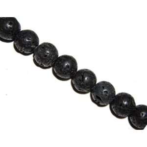 Lava round gemstone beads, 16mm, sold per 16 inch strand 