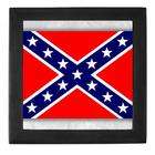 Artsmith Inc Keepsake Box Mahogany Rebel Confederate Flag HD