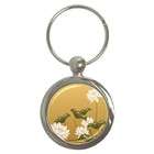 Carsons Collectibles Key Chain Round of Decorative Lotus Flowers