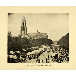  1906 Print Great Market Arnhem Netherlands Gelderland 
