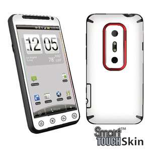 PURE WHITE DECAL SKIN CASE FOR SPRINT HTC EVO 3D 4G  