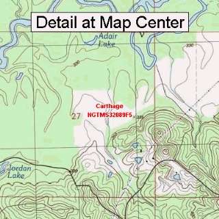  USGS Topographic Quadrangle Map   Carthage, Mississippi 