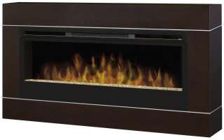   Synergy wallmount electric fireplace w Cohesion surround, glass embers