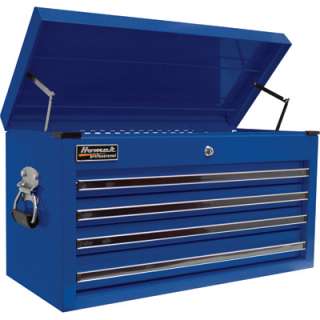 Homak 27in 4 Drawer Top Tool Chest  Blue 26 1/4inWx12inWx14 1/4inH 