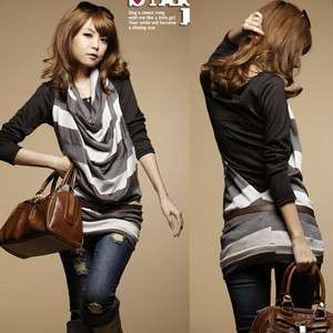   Pieces Stylish Long Sleeve Casual Top T Shirt Tops Blouse #134  