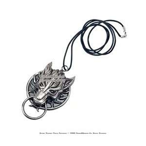  4  Fantasy Wolf Head Knife Necklace