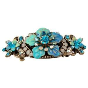  Michal Negrin Feminine Hair Brooch Made with Turquoise 