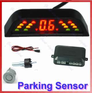 Car LED Reverse Backup Radar System 4 Parking Sensor G  