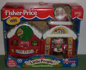 Fisher Price Little People Christmas SANTAS WORKSHOP   Retired 1999 