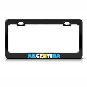  Argentina Flag Country Metal license plate frame Tag 