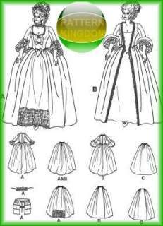 Pirate of the Carribean Side Bustle Dress Pattern 14 20  
