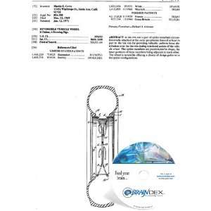  NEW Patent CD for REVERSIBLE VEHICLE WHEEL Everything 