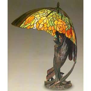  Flying Lady Scultped Tiffany Table Lamp