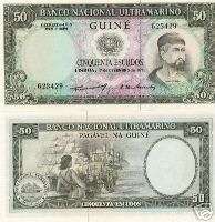 PORTUGUESE GUINEA 50 Escudos UNC MONEY 1971 BANK NOTE  