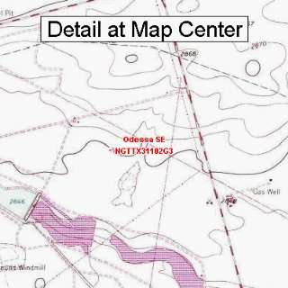  USGS Topographic Quadrangle Map   Odessa SE, Texas (Folded 
