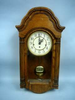   Miller Harvest Home Oak Wall Clock #613 226 Key Wound 1989  
